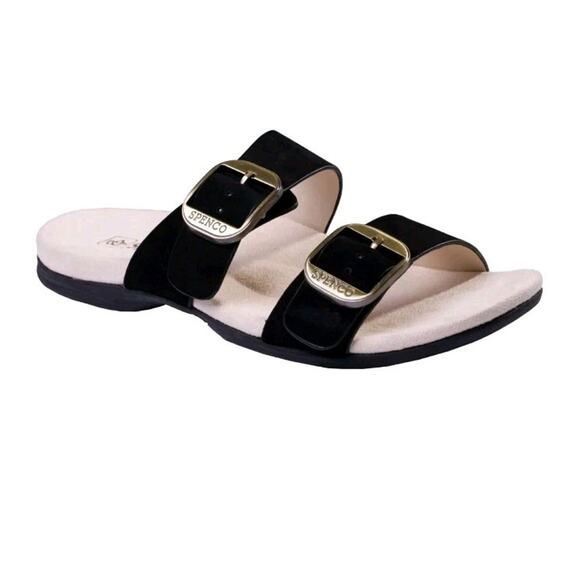 Spenco Shoes - Spenco Orthotic Women’s Vista Slide Sandal Arch Support Leather Size 12D